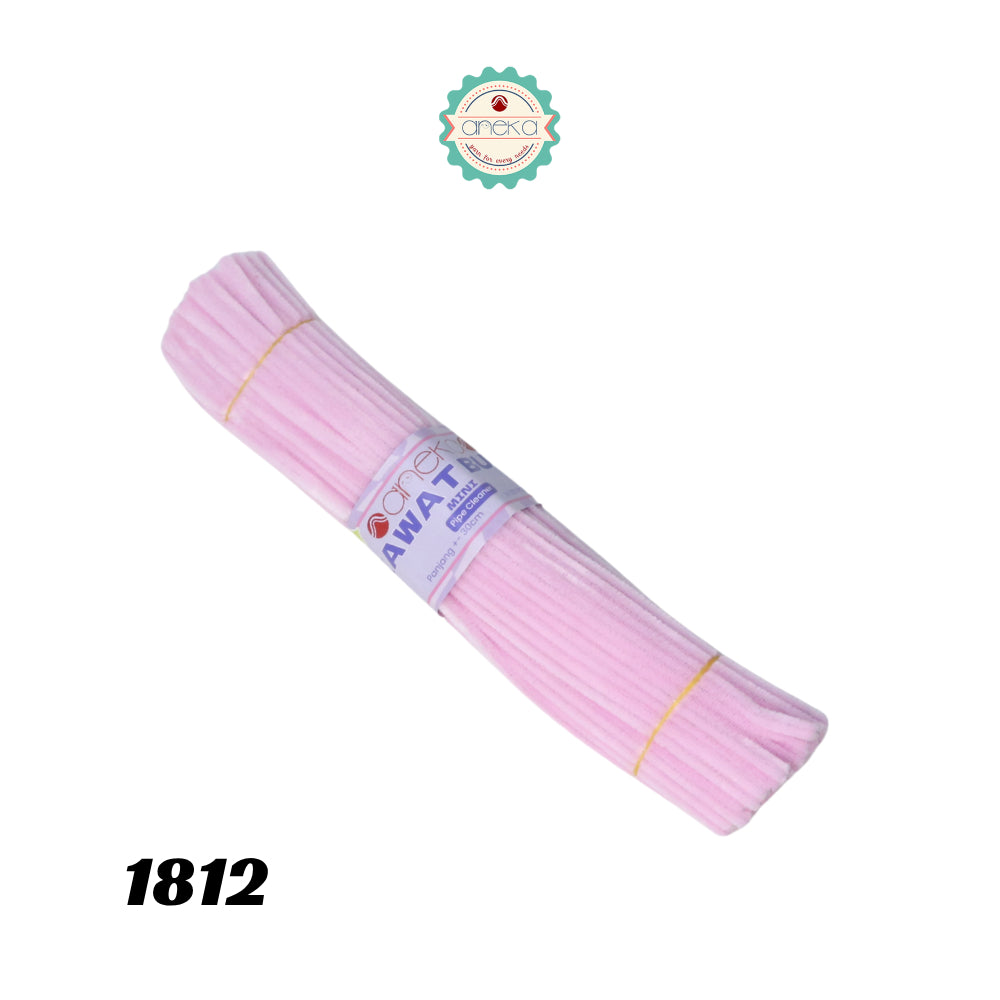 KATALOG - [Isi 100 PCS] Kawat Bulu Mini Mercy PREMIUM / Tangkai Chenille Pastel / Pipe Cleaner DIY Bouquet