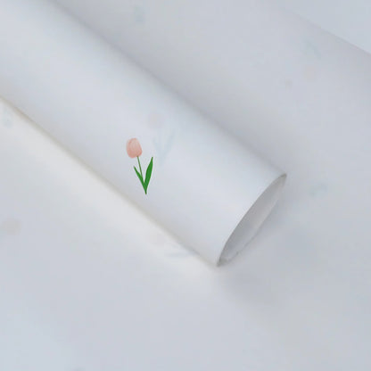 ANEKA - [ LEMBARAN ] Kertas Cellophane Buket Bunga [ Motif Tulip ] Flower Wrapping Paper Celophane