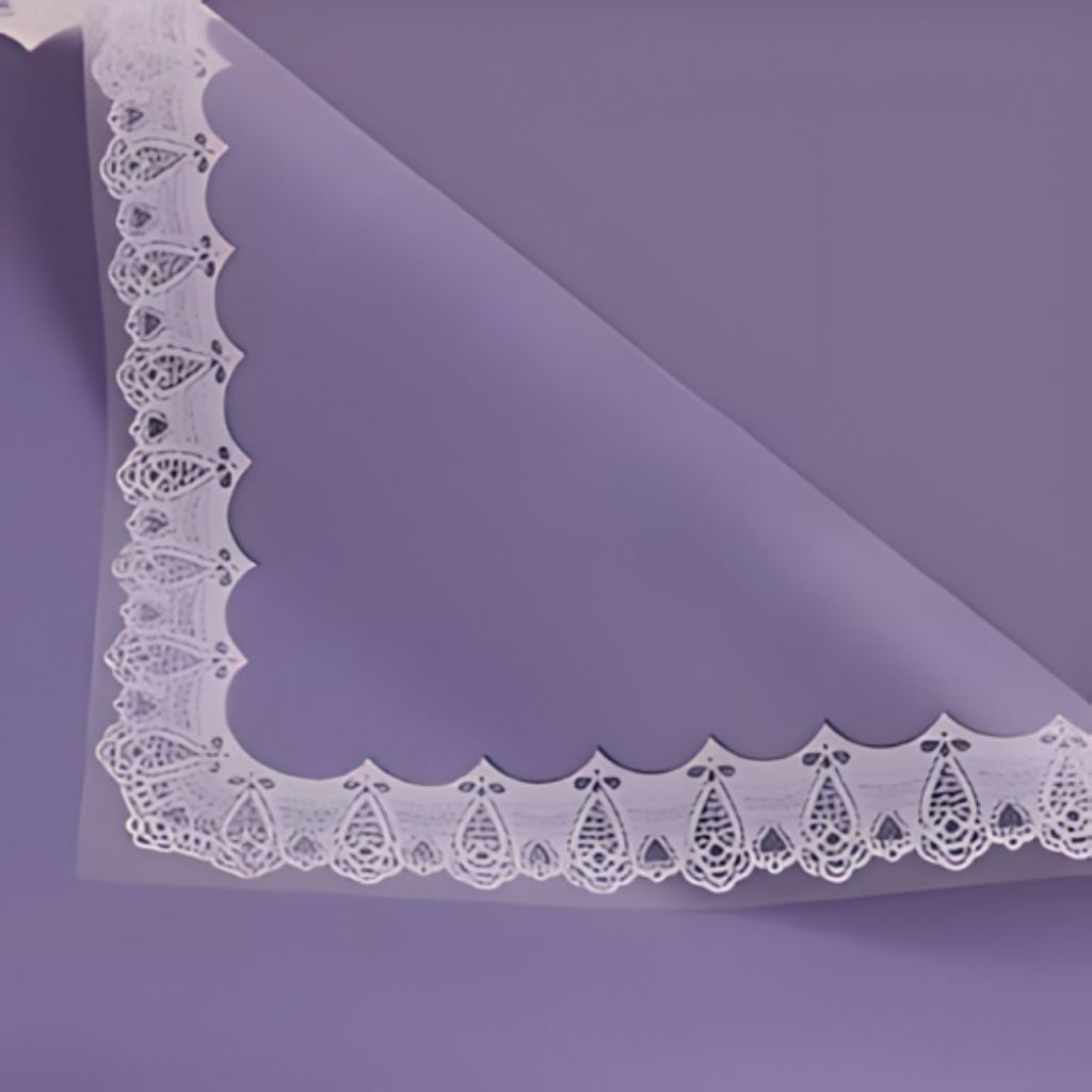 ANEKA - [ LEMBARAN ] Kertas Cellophane Buket Bunga [ Lace Border ] Flower Wrapping Paper Celophane