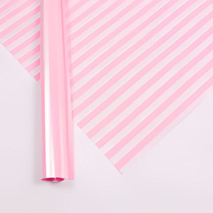 ANEKA - [ LEMBARAN ] Kertas Cellophane Buket Bunga [ Garis ] Flower Wrapping Paper Celophane