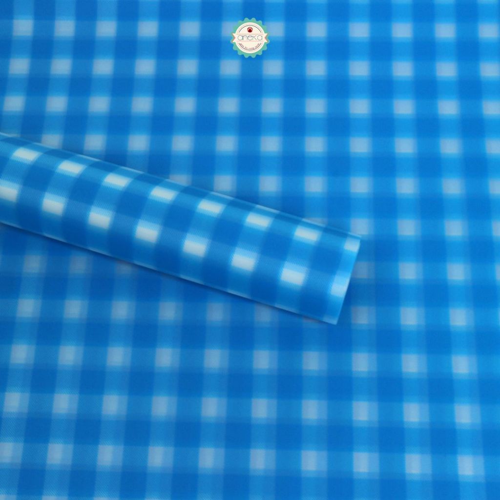 ANEKA - [ LEMBARAN ] Kertas Cellophane Buket Bunga [ Motif Kotak ] Flower Wrapping Paper Celophane