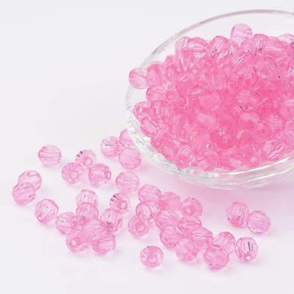 ANEKA - [15gr] Mote Bening Warna-Warni / Manik Kaca Lampion / Beads Charm Crystal / 6mm & 8mm