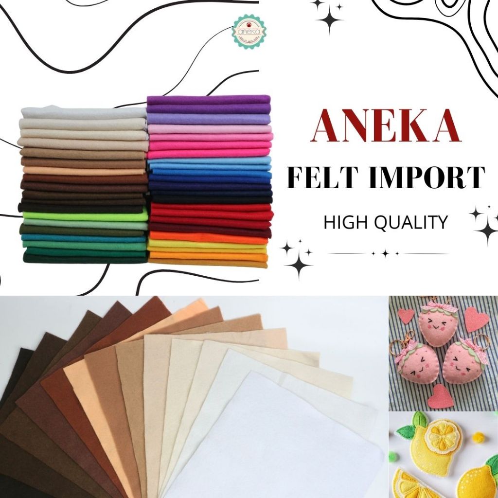 KATALOG - [Lembaran] Kain Felt Polyester Import / Laken / Flanel Fabric High Quality