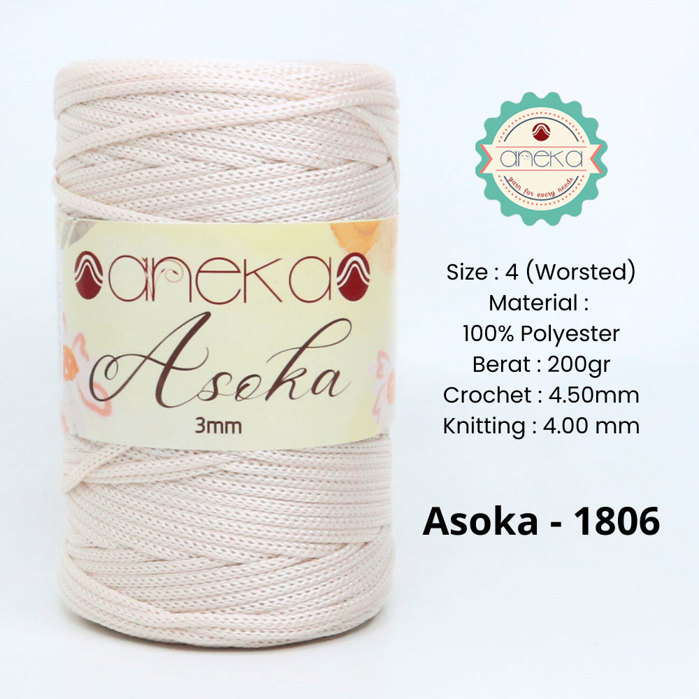 KATALOG - Benang Rajut Asoka / Tali Kur  3mm Pipih PP PREMIUM