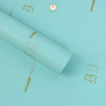 ANEKA- [ LEMBARAN ] Kertas Cellophane Buket Bunga [ Line Bear ] Flower Wrapping Paper Celophane