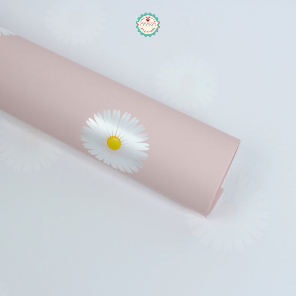 ANEKA - [ LEMBARAN ] Kertas Cellophane Buket Bunga [ Pattern Flower ] Flower Wrapping Paper Celophane
