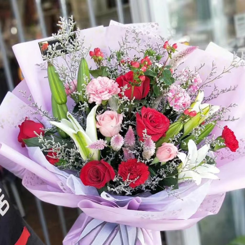 ANEKA - [ LEMBARAN ] Kertas Cellophane Buket Bunga [ Love Frame ] Flower Wrapping Paper Celophane