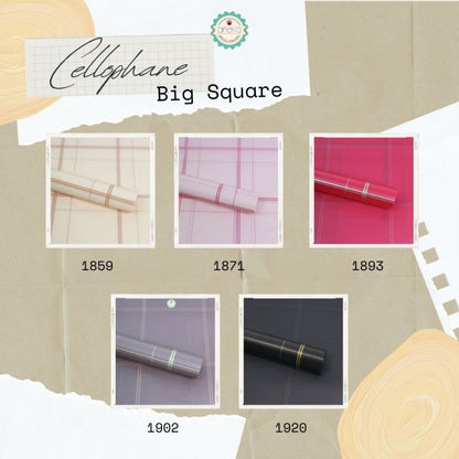 AnekaBenang - [ PACK ] Kertas Cellophane Buket Bunga [ Big Square ] Flower Wrapping Paper Celophane