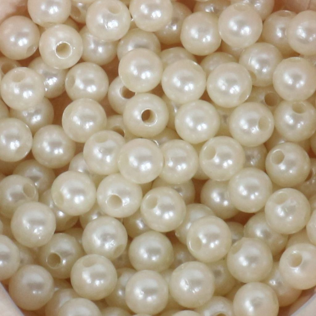 ANEKA - [450 Gram / 1 Pon - 4mm] Mote Ringan Resin / Mutsin / Mutiara Sintetis / Manik / Beads DIY