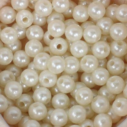 ANEKA - [450 Gram / 1 Pon - 6mm]  Mote Ringan Resin / Mutsin / Mutiara Sintetis / Manik / Beads DIY