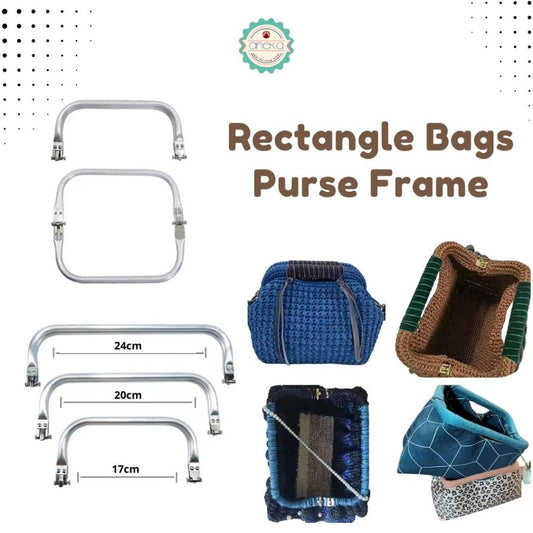 ANEKA - Frame Behel Tas Alumunium / Rectangle Bags Hardware Aluminum Purse Frame Lock For DIY