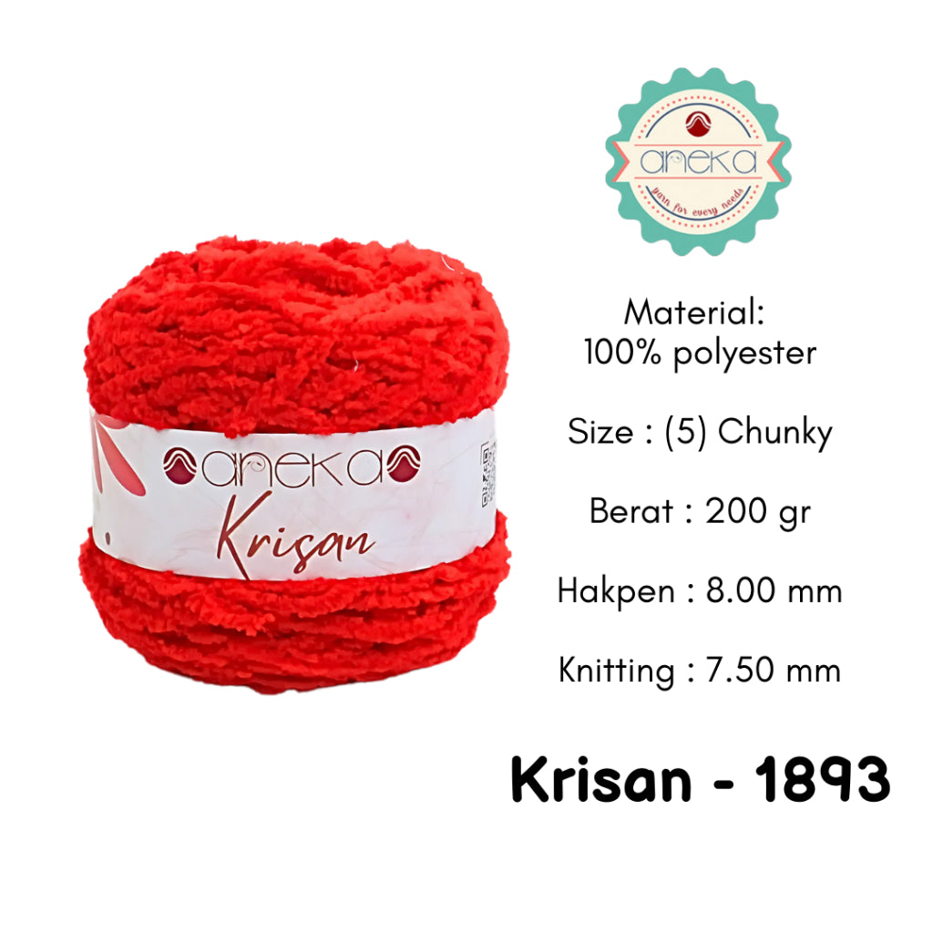 KATALOG - Benang Rajut Krisan / Soft Smooth Chenille Velvet Crochet Knitting Yarn