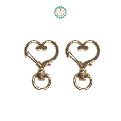 ANEKA - Kait Tas Bentuk Hati / Bintang / Hook Keychain Love Star Premium / Gantungan Kunci