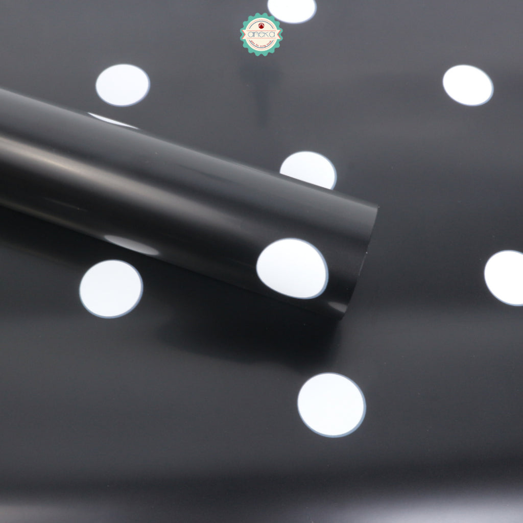 ANEKA - [ LEMBARAN ] Kertas Cellophane Buket Bunga [Polkadot] Flower Bouquet Wrapping Paper Celophane