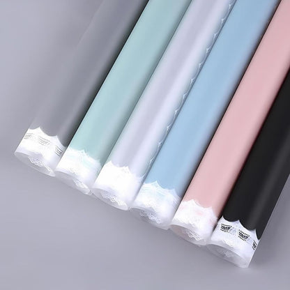 ANEKA - [ LEMBARAN ] Kertas Cellophane Buket Bunga [ Lace Border ] Flower Wrapping Paper Celophane