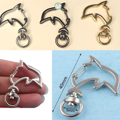 ANK - [5PCS] Kait Lumba-Lumba / Gantungan Kunci / Hook Dolphin Keychain Swivel Clasp