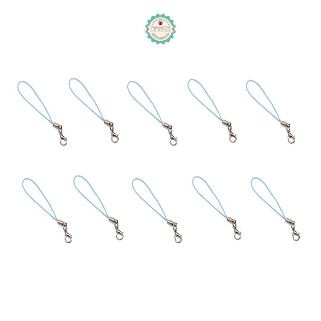 ANEKA - [10 PCS] Tali Gantungan Kunci HP / Cell Phone Lanyard Strap / Cords Hook Rope With Lobster Clasp Keyring