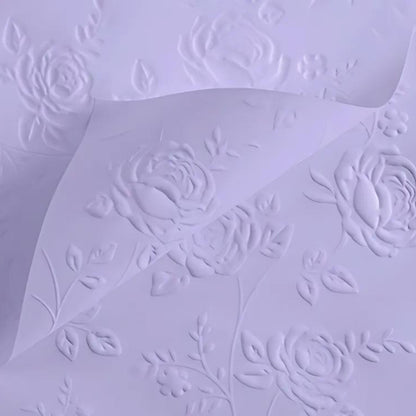 ANEKA - [ LEMBARAN ] Kertas Cellophane Buket Bunga [ Mawar Timbul 3D ] Flower Wrapping Paper Celophane