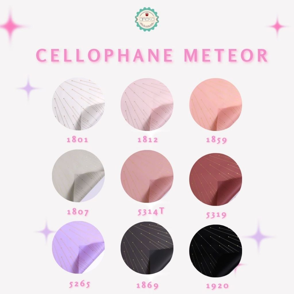 ANEKA - [ LEMBARAN ] Kertas Cellophane Buket Bunga [ Meteor ] Flower Wrapping Paper Celophane