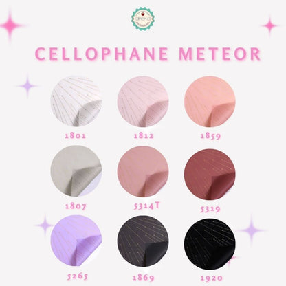ANEKA - [ LEMBARAN ] Kertas Cellophane Buket Bunga [ Meteor ] Flower Wrapping Paper Celophane