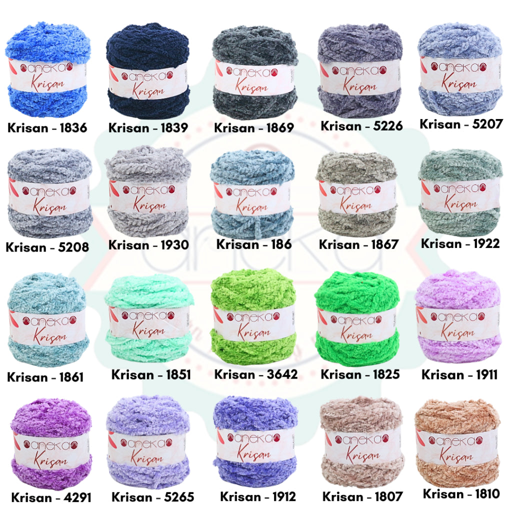 KATALOG - Benang Rajut Krisan / Soft Smooth Chenille Velvet Crochet Knitting Yarn