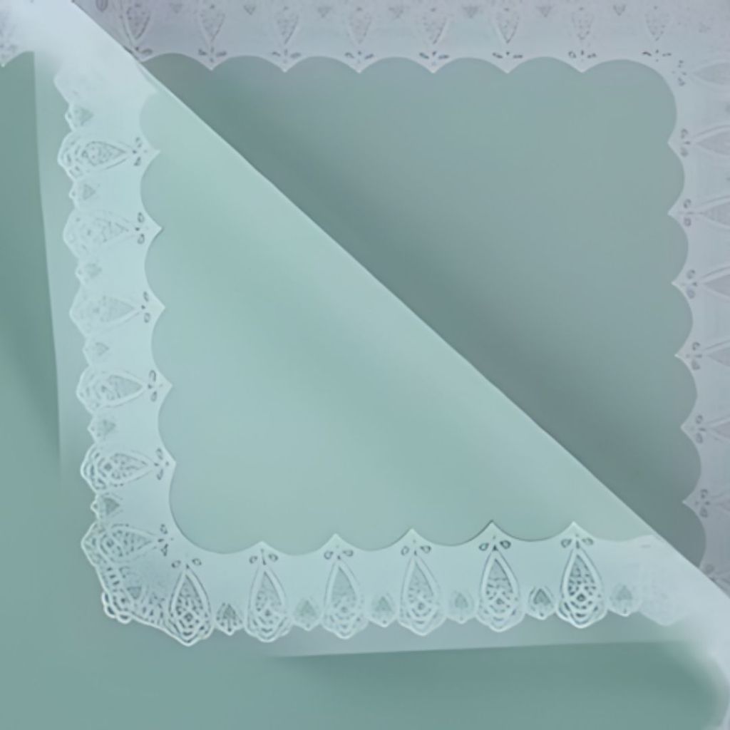 ANEKA - [ LEMBARAN ] Kertas Cellophane Buket Bunga [ Lace Border ] Flower Wrapping Paper Celophane