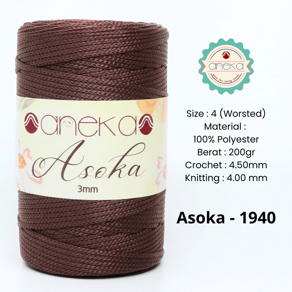 KATALOG - Benang Rajut Asoka / Tali Kur  3mm Pipih PP PREMIUM