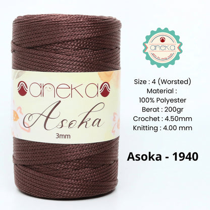 KATALOG - Benang Rajut Asoka / Tali Kur  3mm Pipih PP PREMIUM