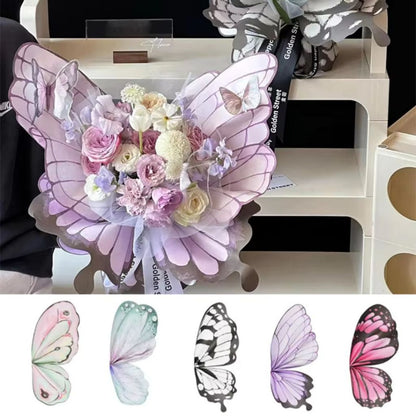 AnekaBenang - [ 5 SET ] Kertas Cellophane Buket Bunga [ Butterfly ] Flower Wrapping Paper Celophane