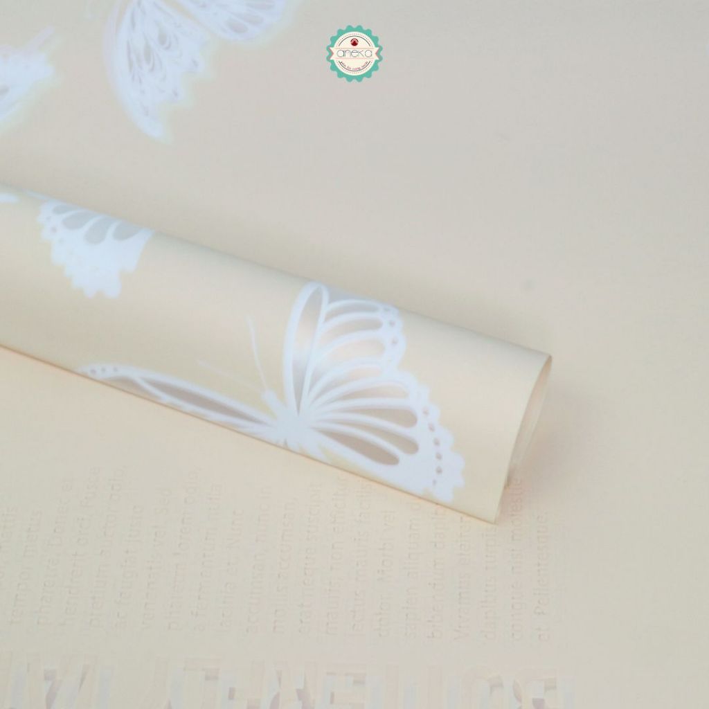 AnekaBenang - [ PACK ] Kertas Cellophane Buket Bunga [ Kupu-Kupu ] Flower Wrapping Paper Celophane