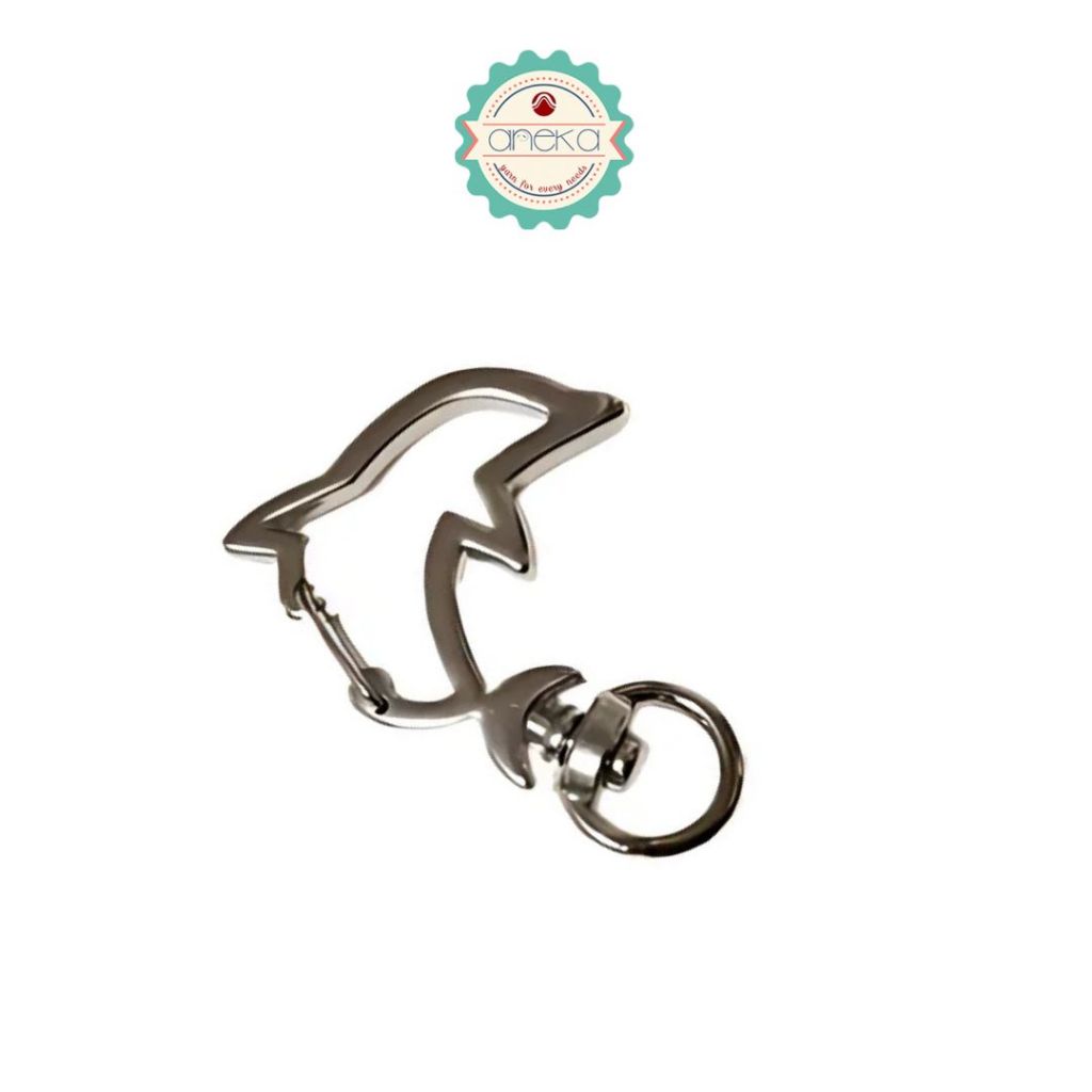 ANK - [5PCS] Kait Lumba-Lumba / Gantungan Kunci / Hook Dolphin Keychain Swivel Clasp