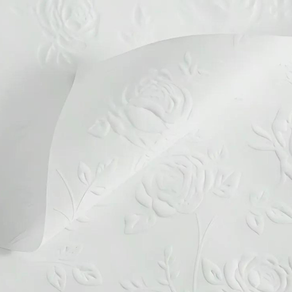 ANEKA - [ LEMBARAN ] Kertas Cellophane Buket Bunga [ Mawar Timbul 3D ] Flower Wrapping Paper Celophane
