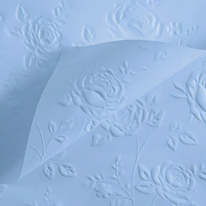 ANEKA - [ LEMBARAN ] Kertas Cellophane Buket Bunga [ Mawar Timbul 3D ] Flower Wrapping Paper Celophane