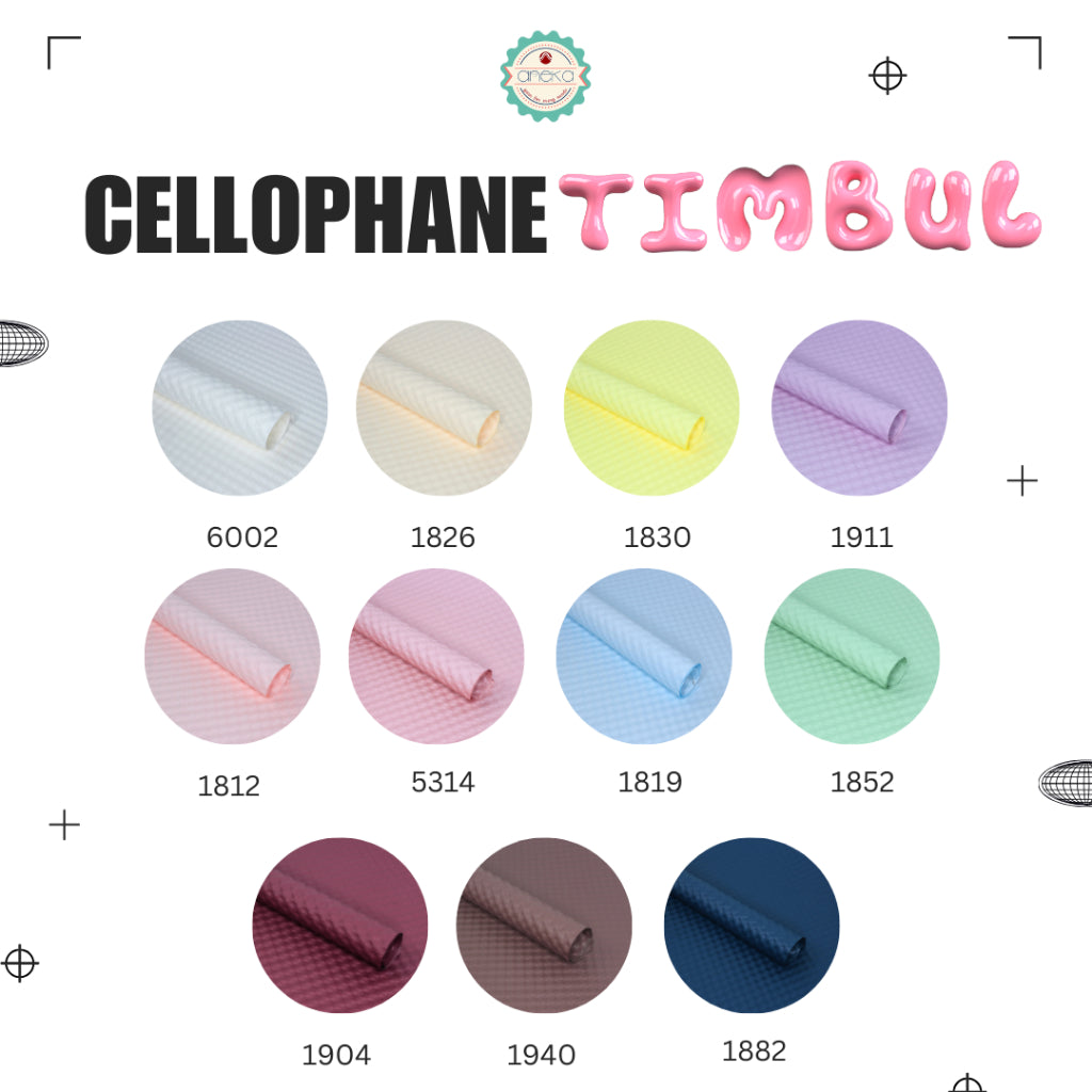 ANEKA - [ LEMBARAN ] Kertas Cellophane Buket Bunga [ 3D Timbul ] Flower Wrapping Paper Celophane