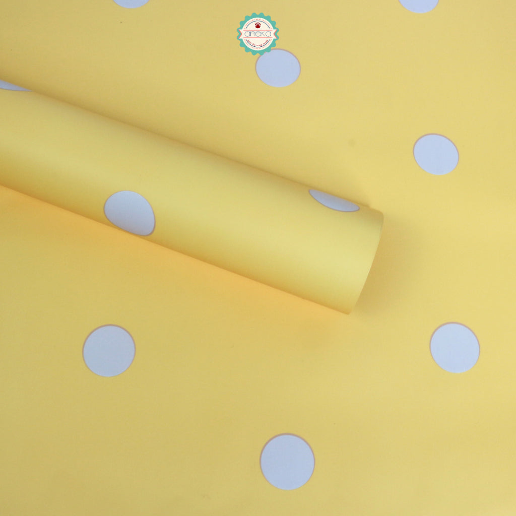 ANEKA - [ LEMBARAN ] Kertas Cellophane Buket Bunga [Polkadot] Flower Bouquet Wrapping Paper Celophane