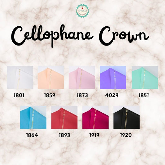 AnekaBenang - [ PACK ] Kertas Cellophane Buket Bunga [ Crown ] Flower Wrapping Paper Celophane