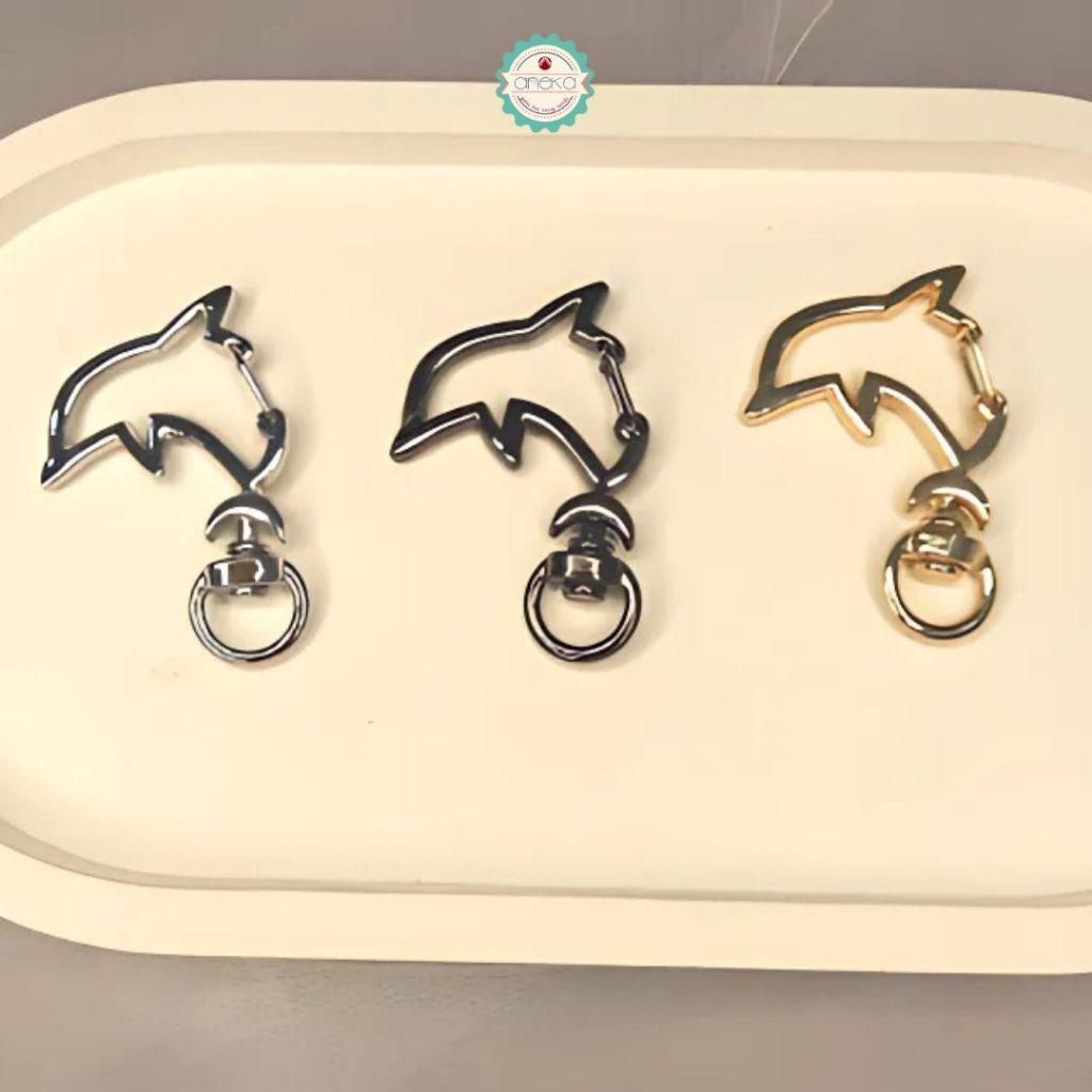 ANK - [5PCS] Kait Lumba-Lumba / Gantungan Kunci / Hook Dolphin Keychain Swivel Clasp