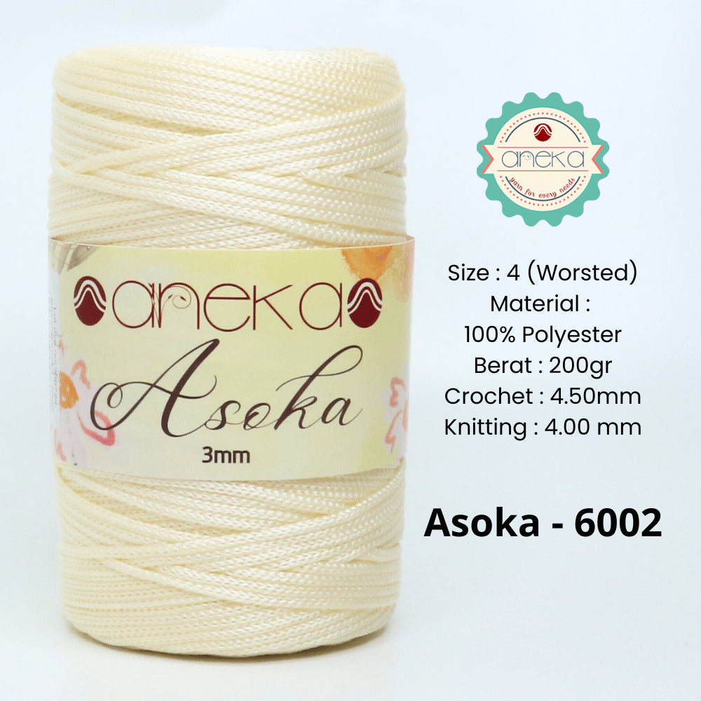KATALOG Benang Rajut Asoka Tali Kur 3mm Pipih PP PREMIUM