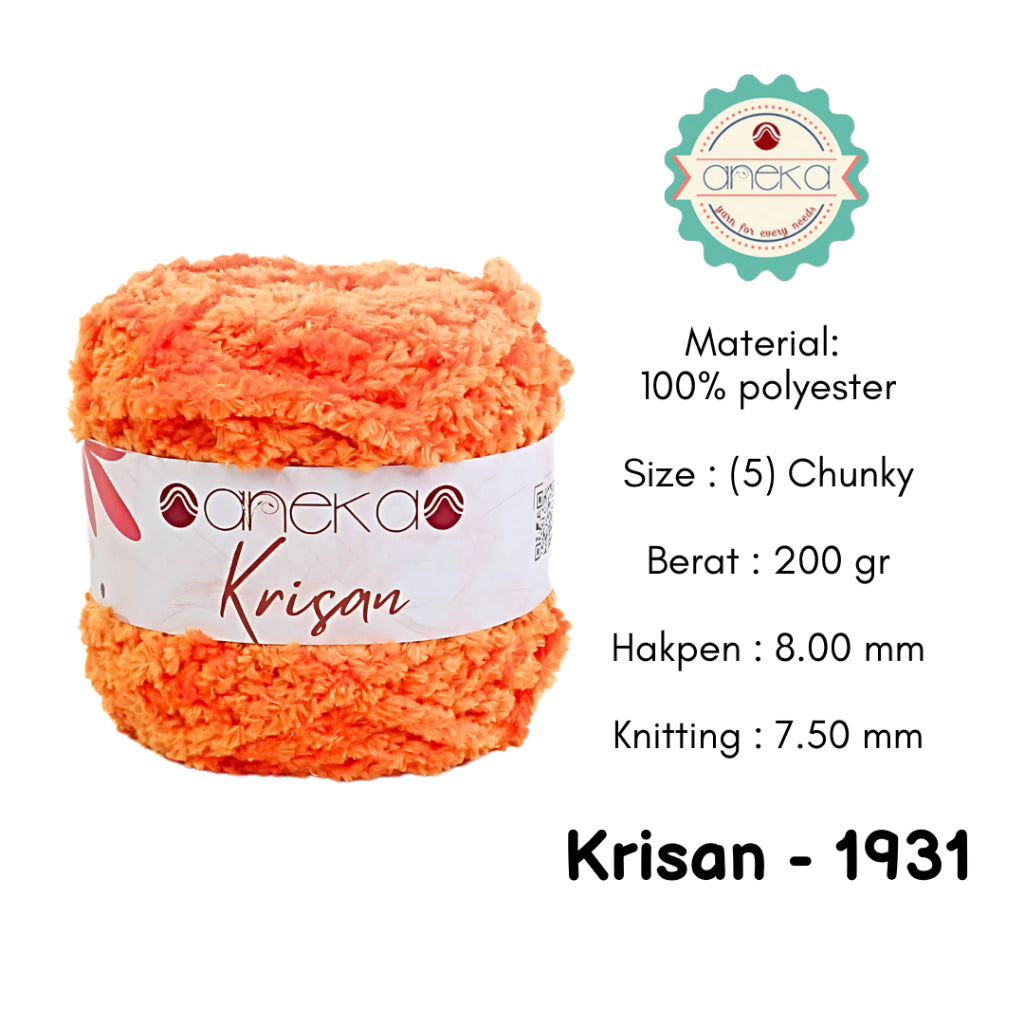 KATALOG - Benang Rajut Krisan / Soft Smooth Chenille Velvet Crochet Knitting Yarn