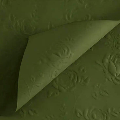 ANEKA - [ LEMBARAN ] Kertas Cellophane Buket Bunga [ Mawar Timbul 3D ] Flower Wrapping Paper Celophane