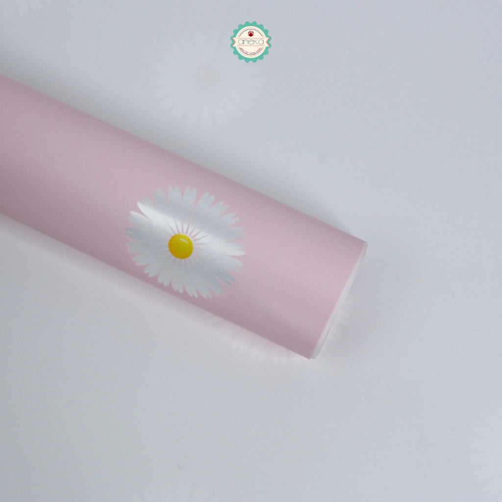 ANEKA - [ LEMBARAN ] Kertas Cellophane Buket Bunga [ Pattern Flower ] Flower Wrapping Paper Celophane