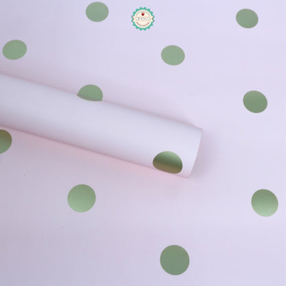 ANEKA - [ LEMBARAN ] Kertas Cellophane Buket Bunga [Polkadot] Flower Bouquet Wrapping Paper Celophane