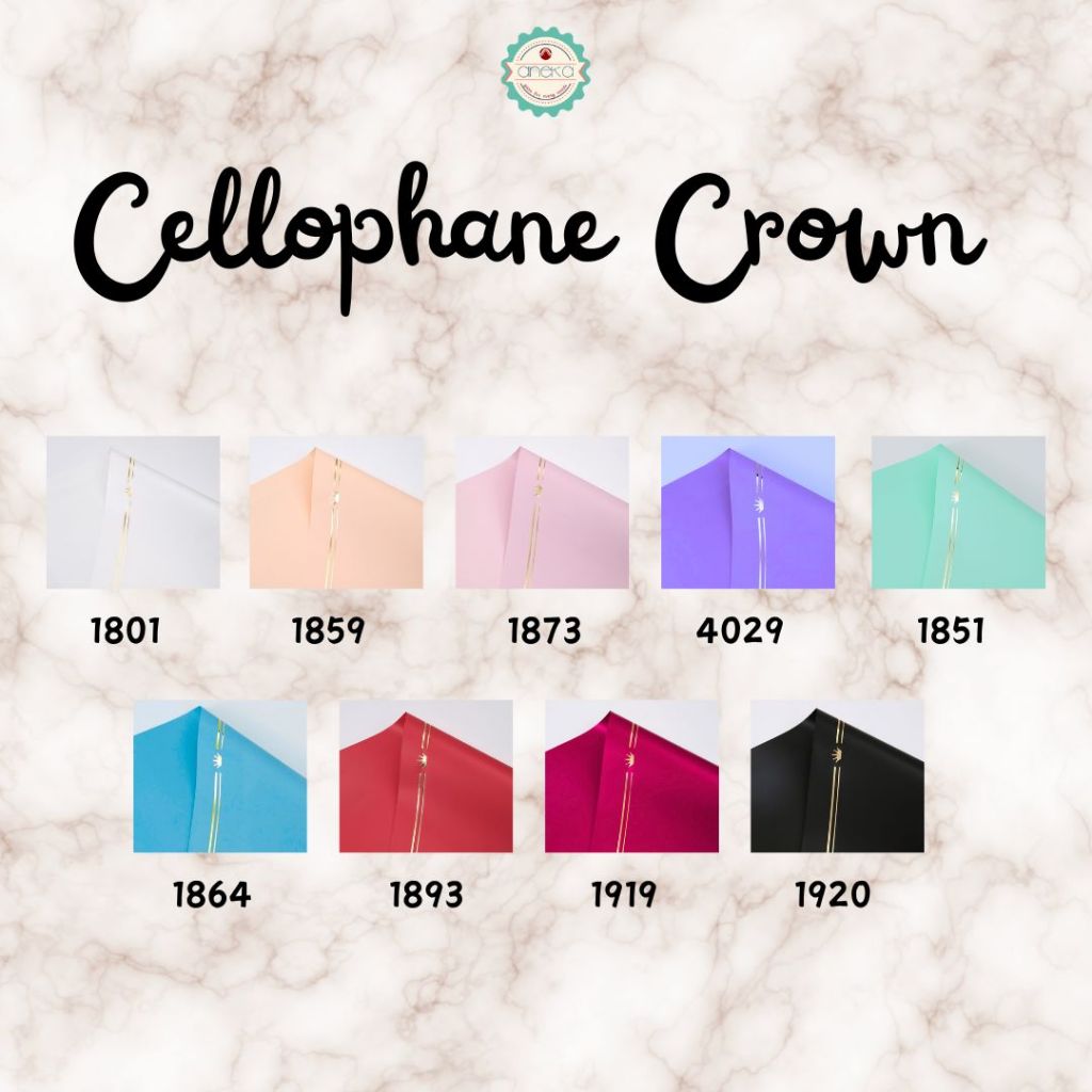 ANEKA - [ LEMBARAN ] Kertas Cellophane Buket Bunga [ Crown ] Flower Wrapping Paper Celophane