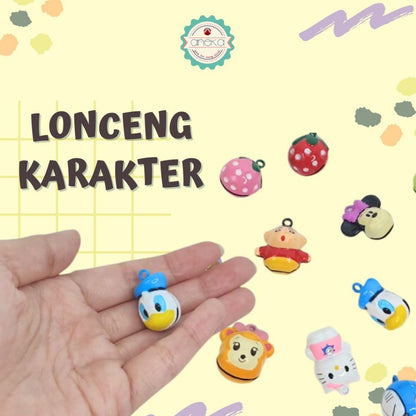 ANK - [2PCS] Lonceng Bell Bentuk Karakter / Aksesoris Klintingan / Jingle Bell Charm Character / Keycain Pendant / Accesories