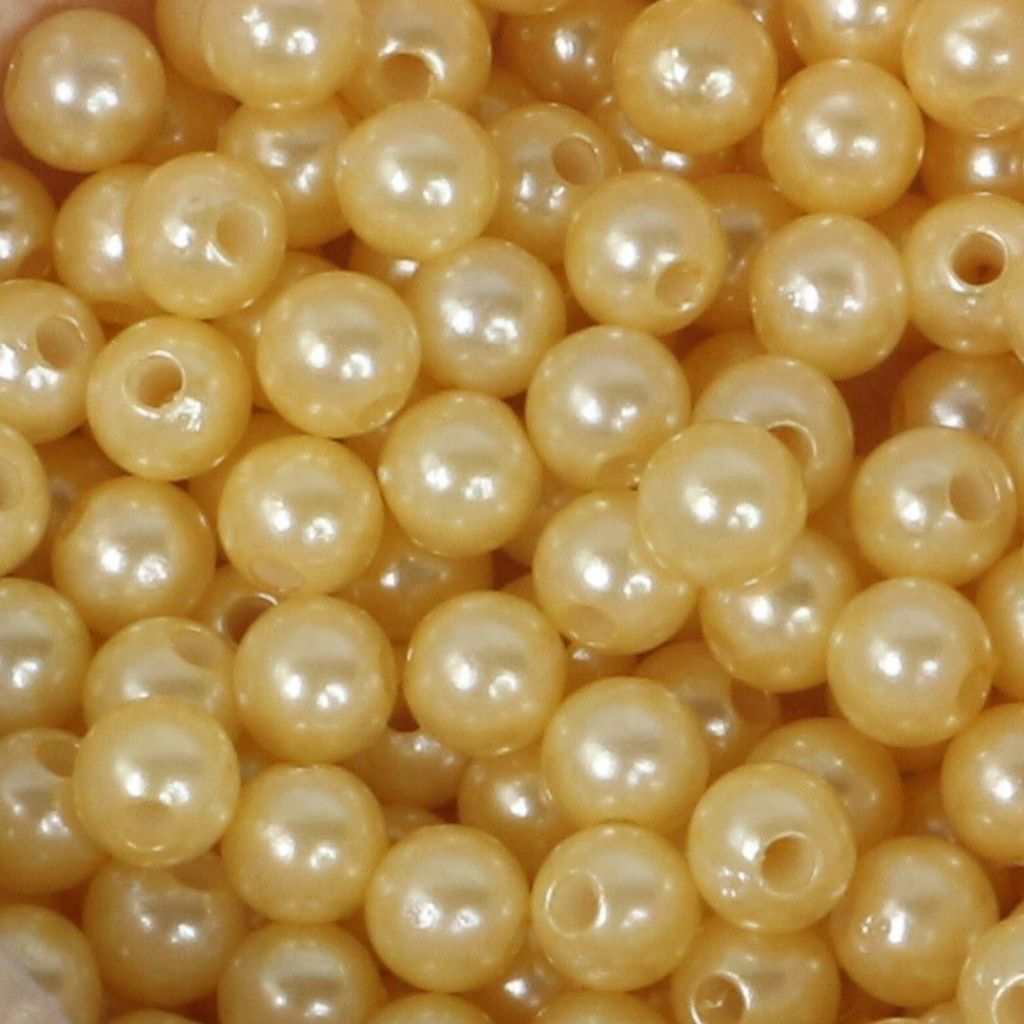 ANEKA - [450 Gram / 1 Pon - 4mm] Mote Ringan Resin / Mutsin / Mutiara Sintetis / Manik / Beads DIY