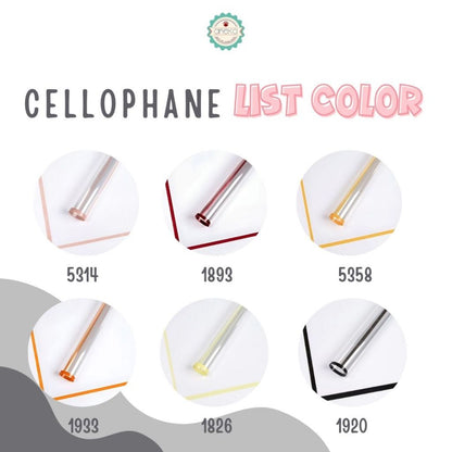 ANEKA - [ LEMBARAN ] Kertas Cellophane Buket Bunga [ List Color Bening ] Flower Wrapping Paper Celophane