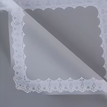 ANEKA - [ LEMBARAN ] Kertas Cellophane Buket Bunga [ Lace Border ] Flower Wrapping Paper Celophane