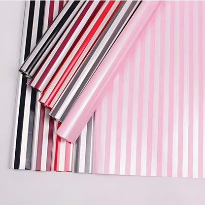 ANEKA - [ LEMBARAN ] Kertas Cellophane Buket Bunga [ Garis ] Flower Wrapping Paper Celophane