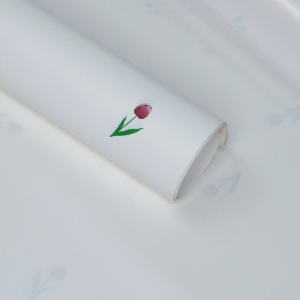 ANEKA - [ LEMBARAN ] Kertas Cellophane Buket Bunga [ Motif Tulip ] Flower Wrapping Paper Celophane