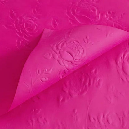 ANEKA - [ LEMBARAN ] Kertas Cellophane Buket Bunga [ Mawar Timbul 3D ] Flower Wrapping Paper Celophane